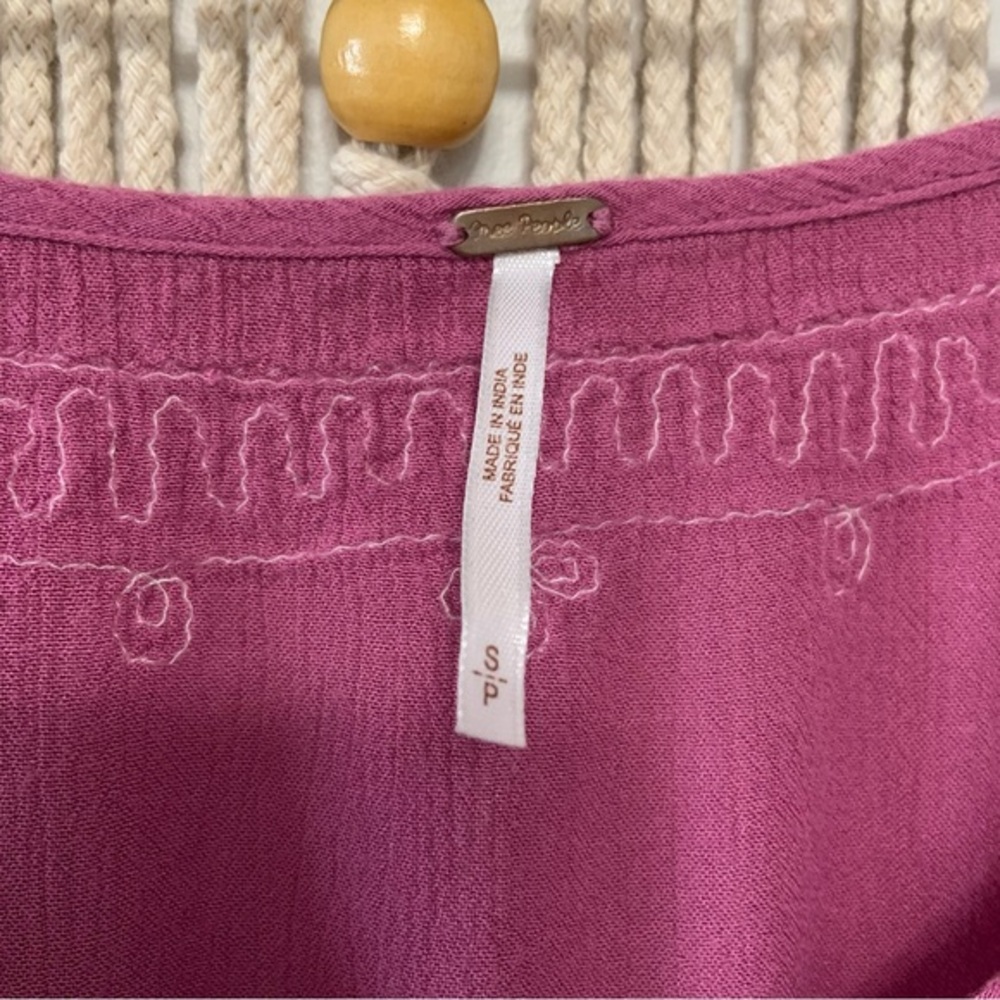 FREE PEOPLE Skyfall Embroidered Dress Purple Size Small - Picture 13 of 13